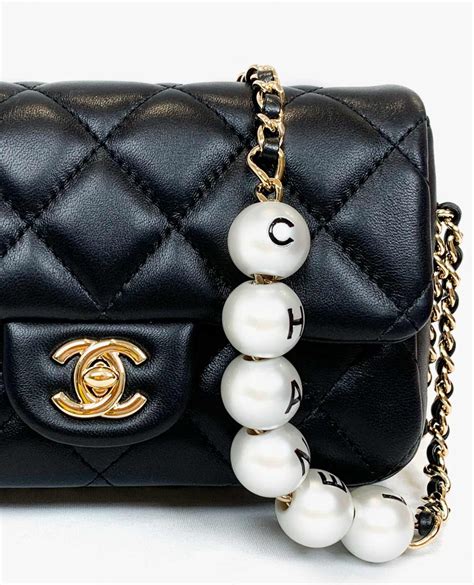 chanel free gift bag|Chanel bag with pearls strap.